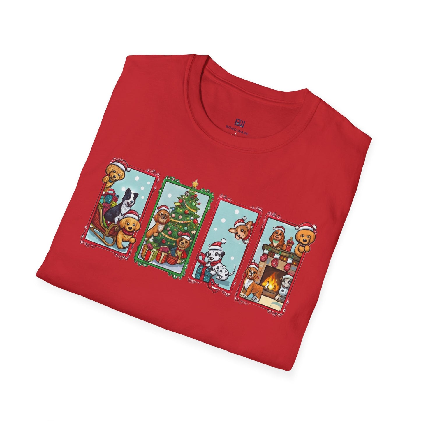 Merry Christmas Dog Comic Story Cute Puppy Holiday T-Shirt