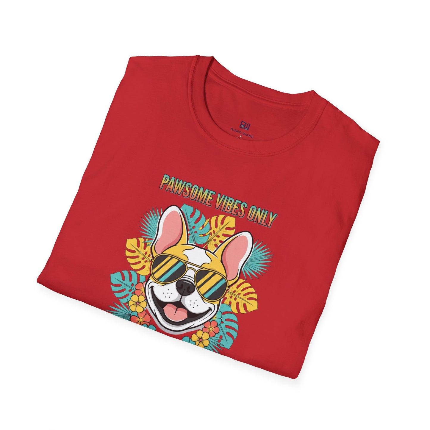 "Pawsome Vibes Only" Summer Frenchie T-Shirt