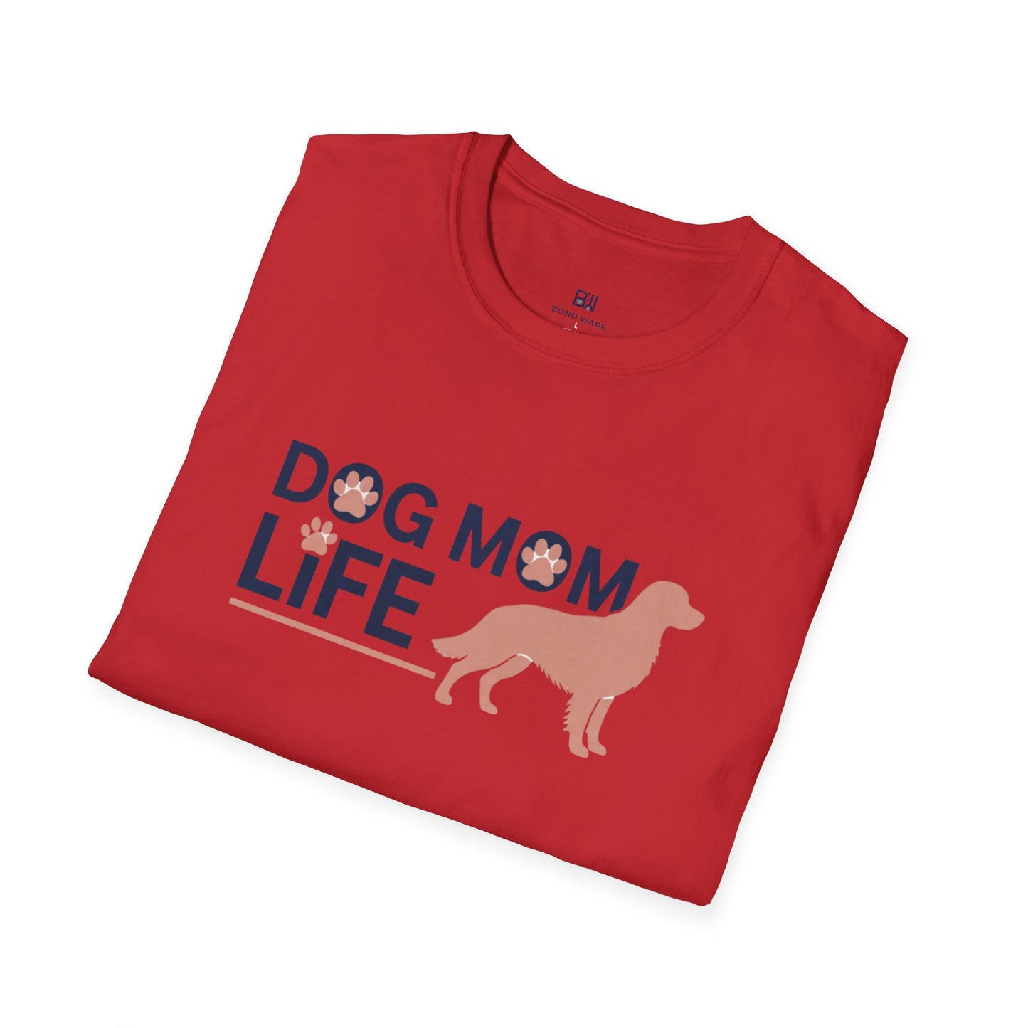 Modern "Dog Mom Life" Graphic T-Shirt
