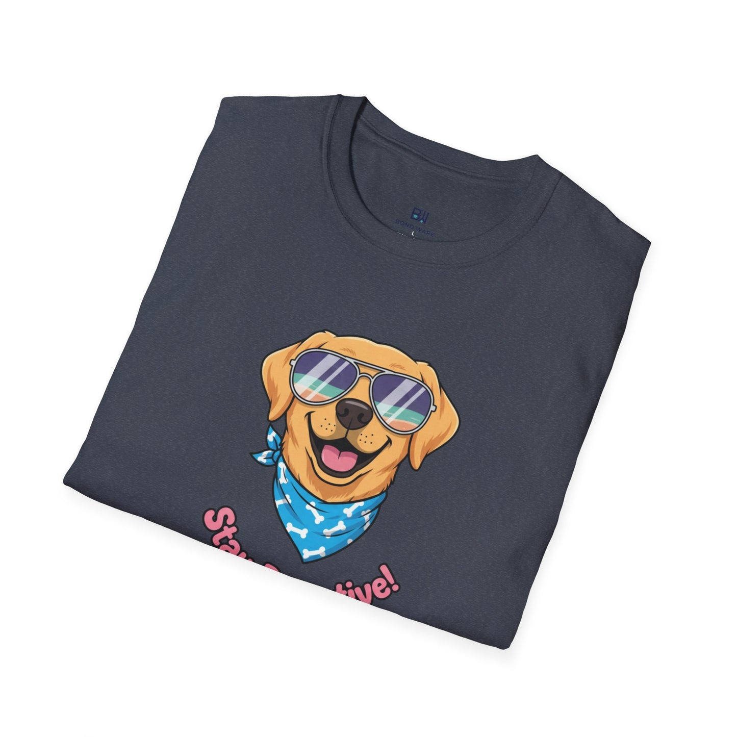 Cool Dog "Stay Pawsitive" Graphic T-Shirt