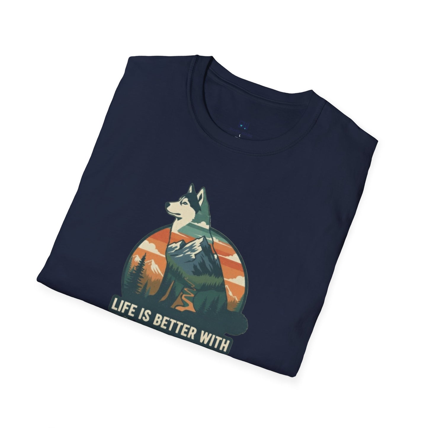 Retro "Life Is Better With My Husky" T-Shirt