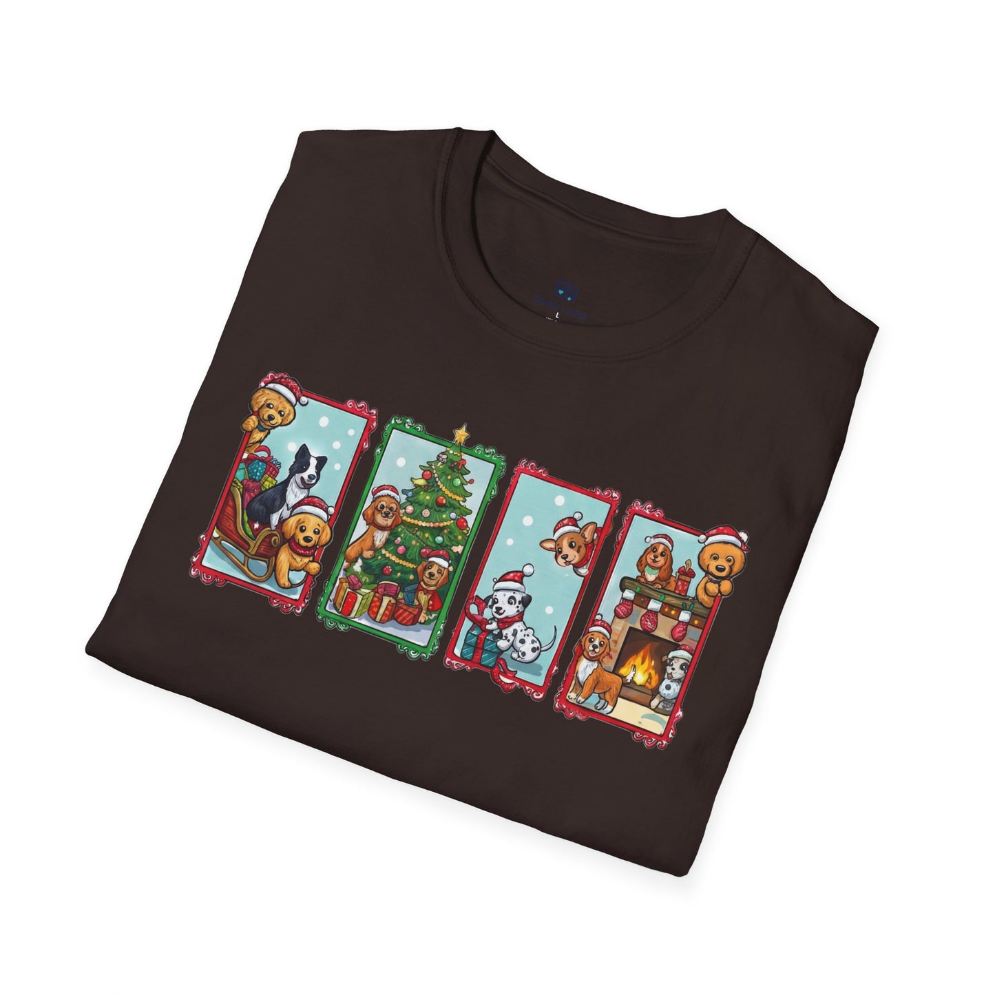 Merry Christmas Dog Comic Story Cute Puppy Holiday T-Shirt