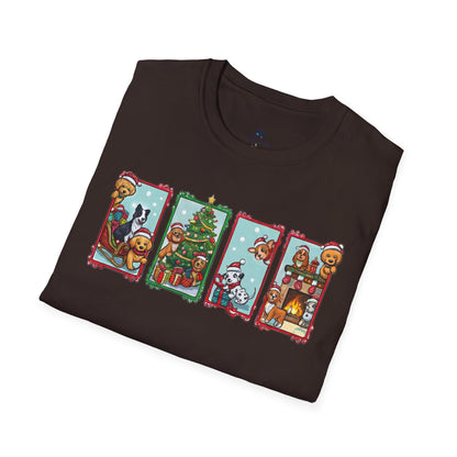 Merry Christmas Dog Comic Story Cute Puppy Holiday T-Shirt