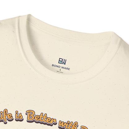 Adorable Dog Stack "Life is Better with Dogs" T-Shirt