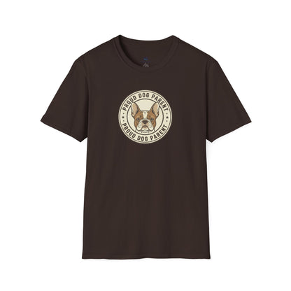 Proud Dog Parent Retro-Style Badge Tee