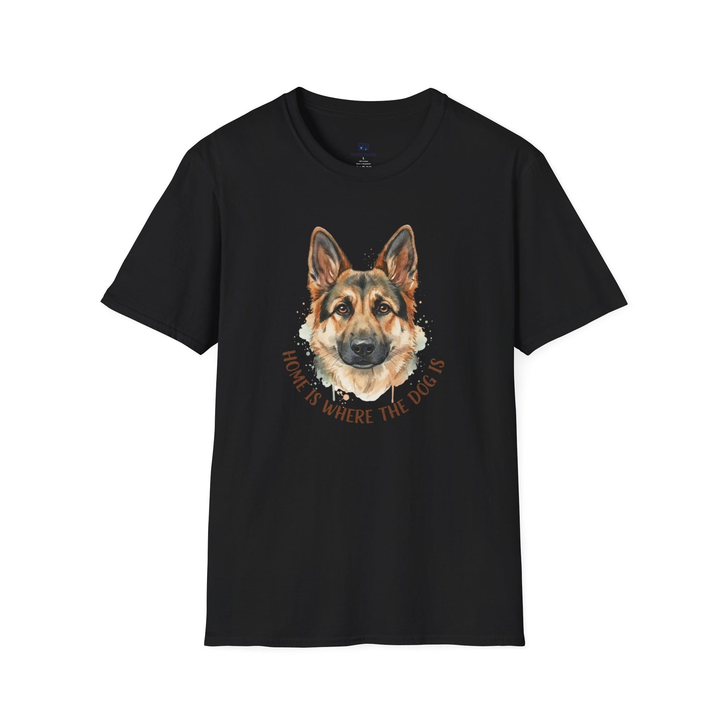 "Home is Where the Dog Is" Watercolor GSD T-Shirt
