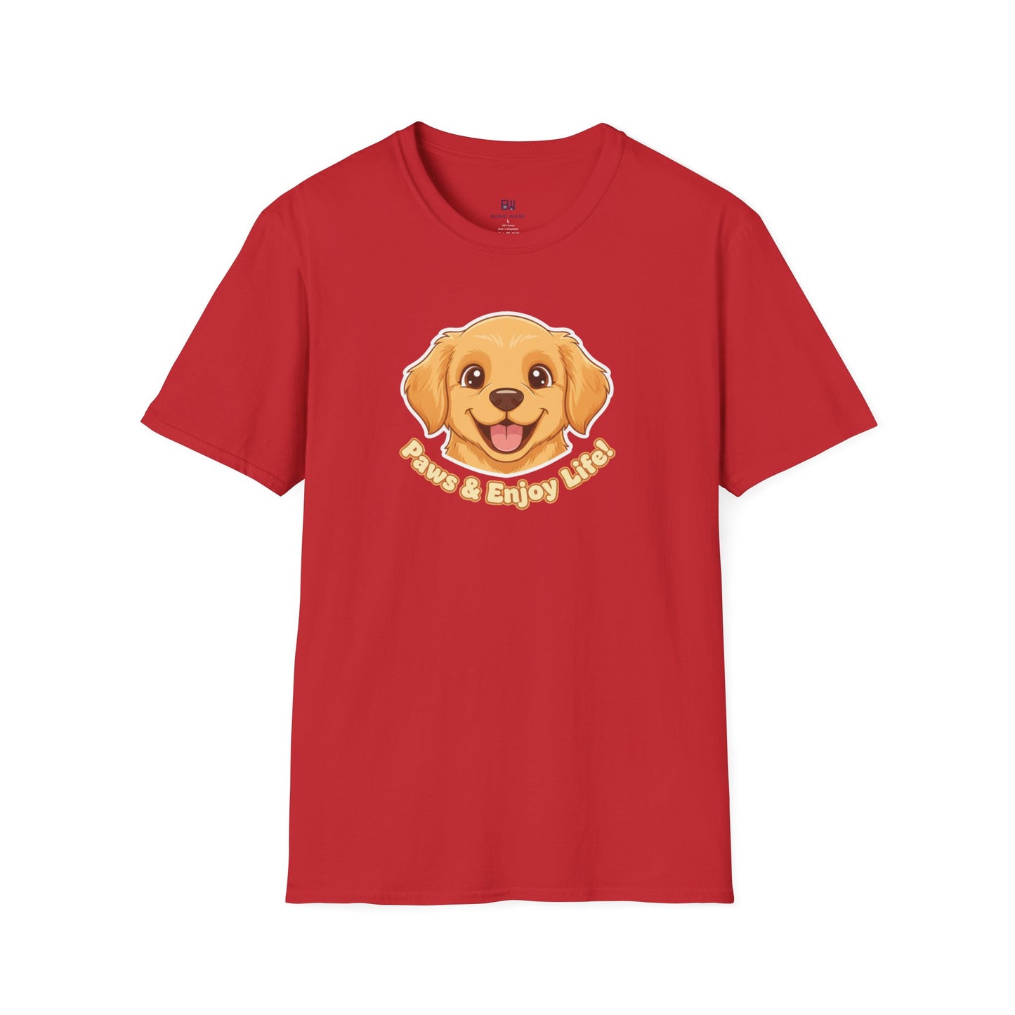 Adorable "Paws & Enjoy Life" Dog Lover Tee