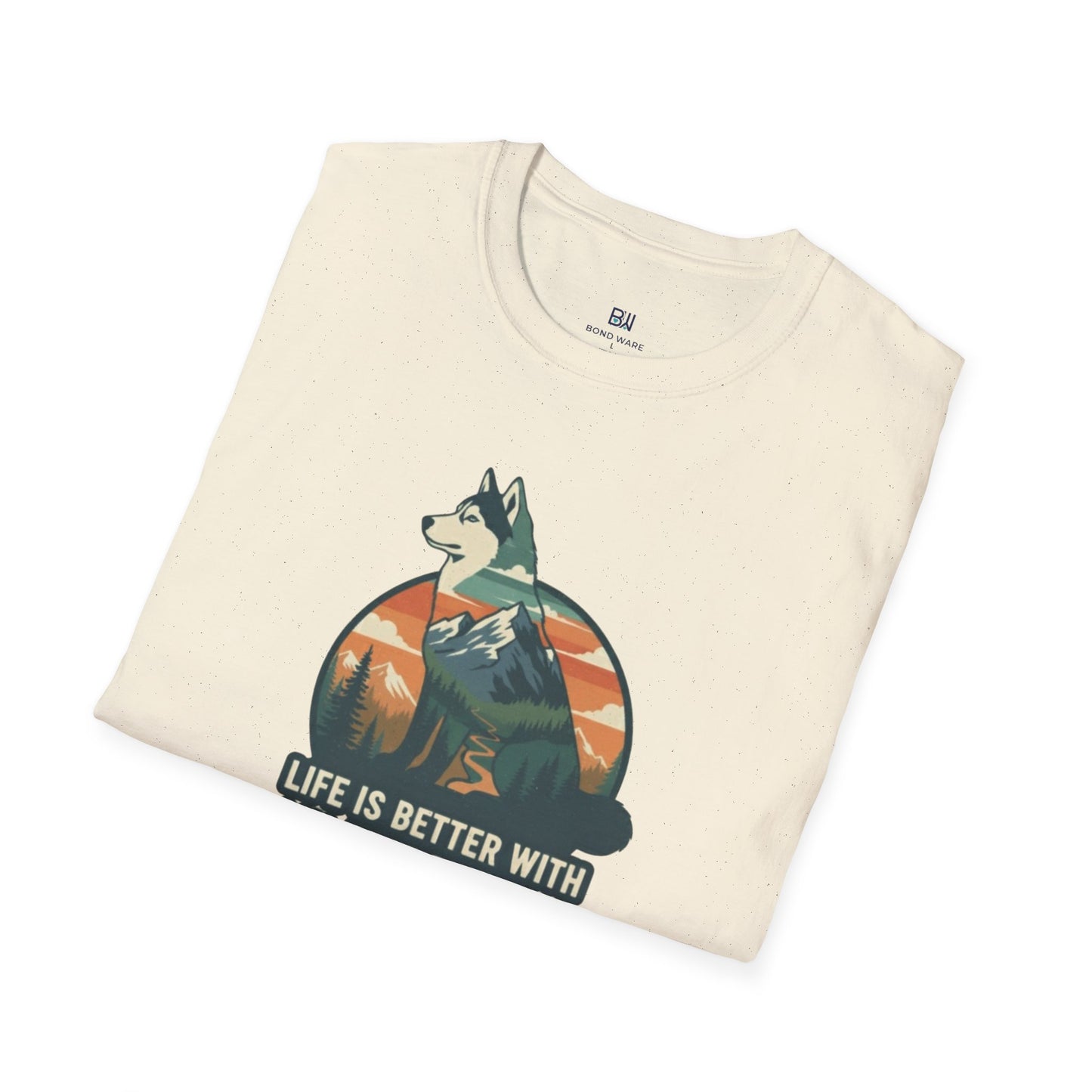 Retro "Life Is Better With My Husky" T-Shirt