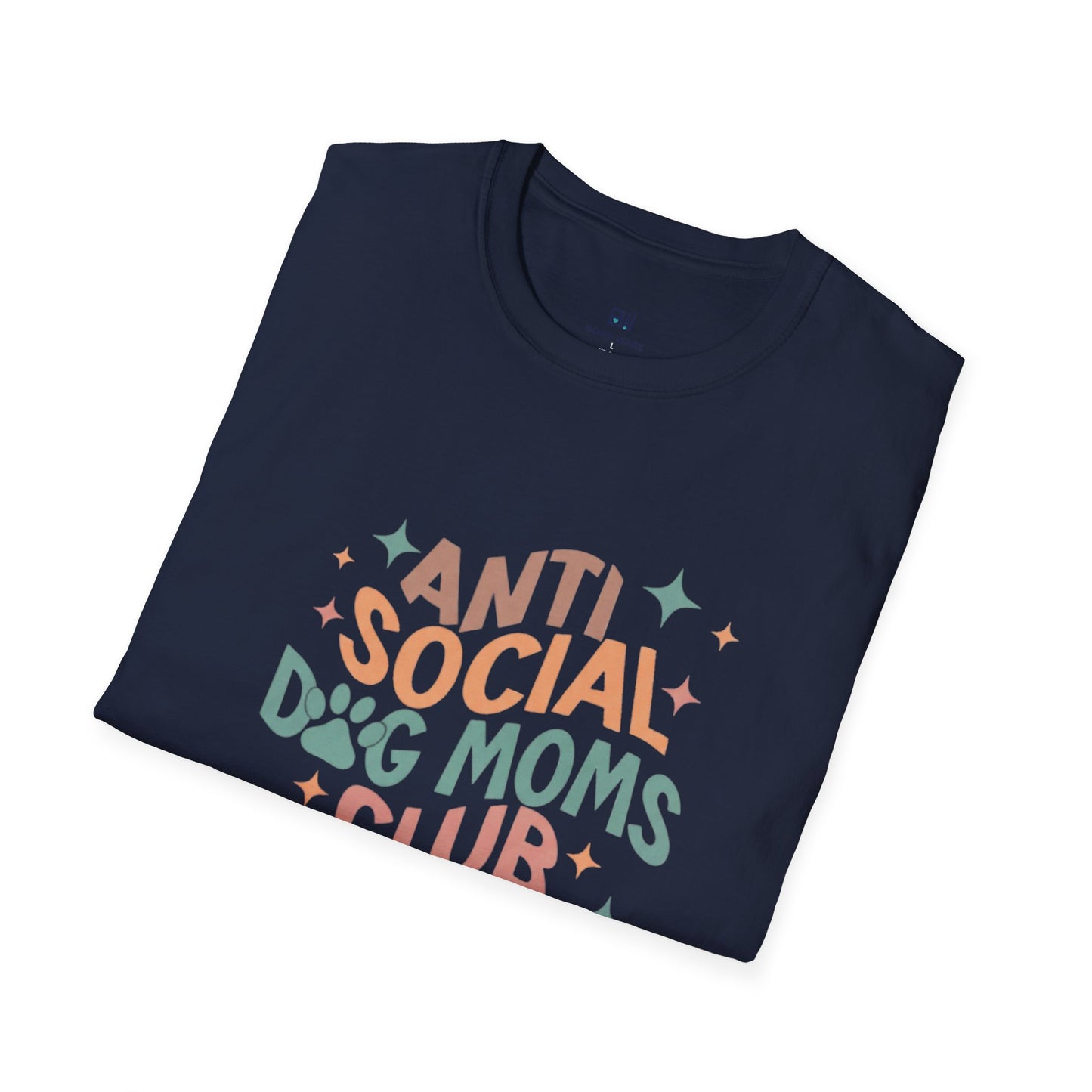 Anti Social Dog Moms Club" Retro T-Shirt