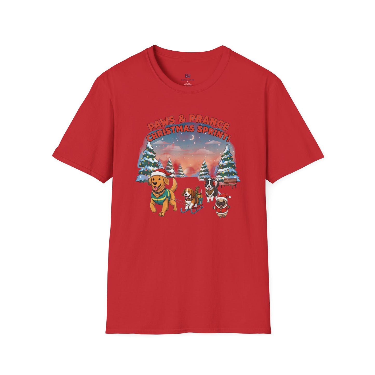 Cute Dogs Christmas Sprint Holiday Race Lover T-Shirt