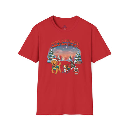 Cute Dogs Christmas Sprint Holiday Race Lover T-Shirt