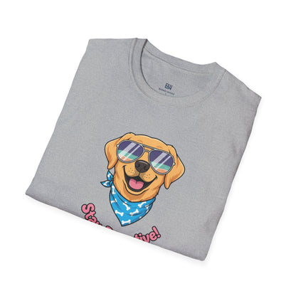 Cool Dog "Stay Pawsitive" Graphic T-Shirt