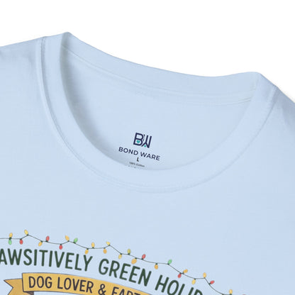 Cute Dog Lover Earth Lover Green Holidays Xmas T-Shirt