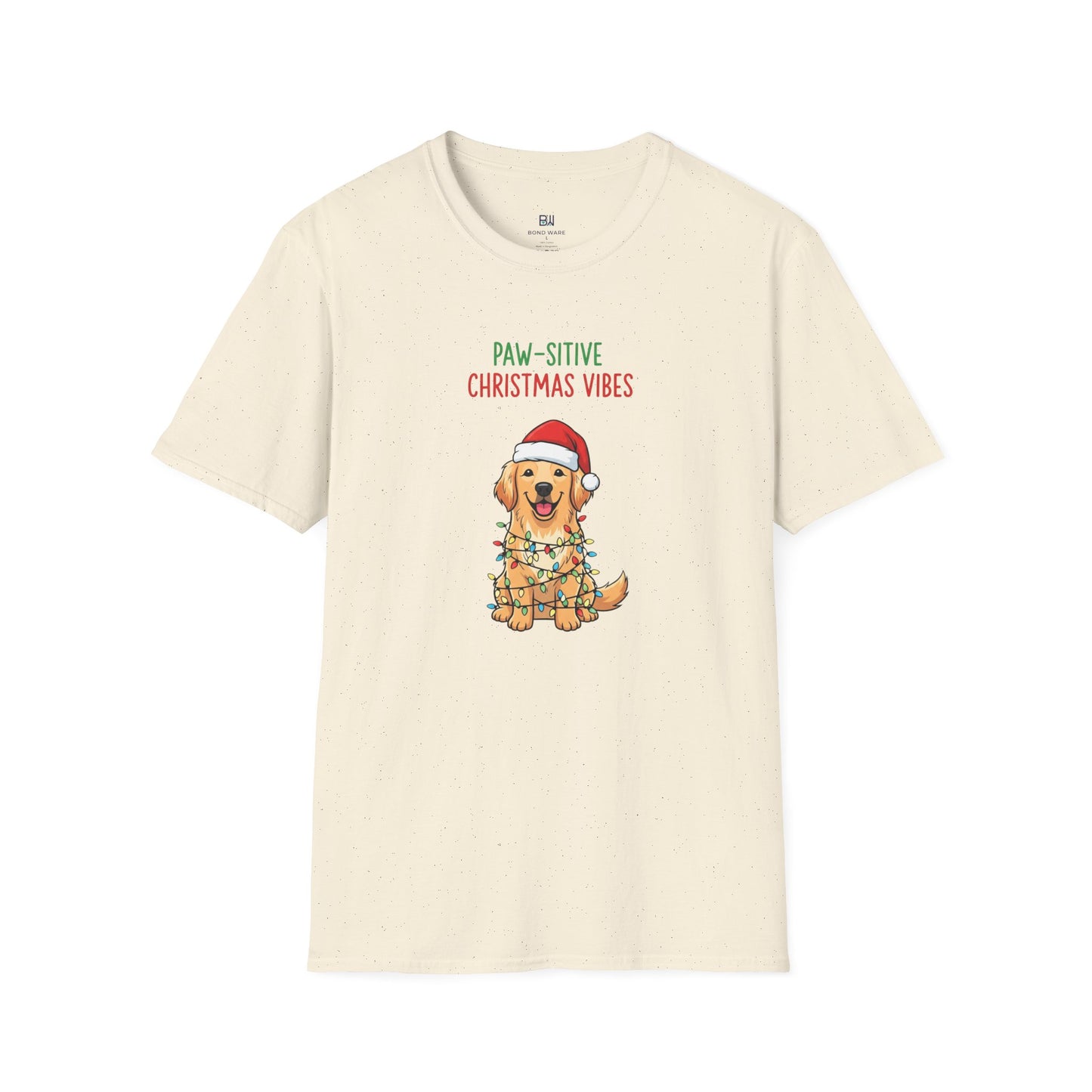 "Paw-sitive Christmas Vibes" Holiday Dog T-Shirt