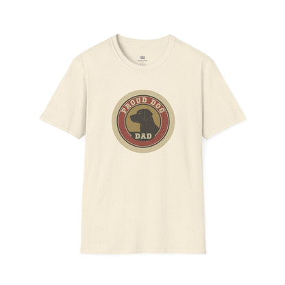 "Proud Dog Dad" Classic Badge Graphic Tee