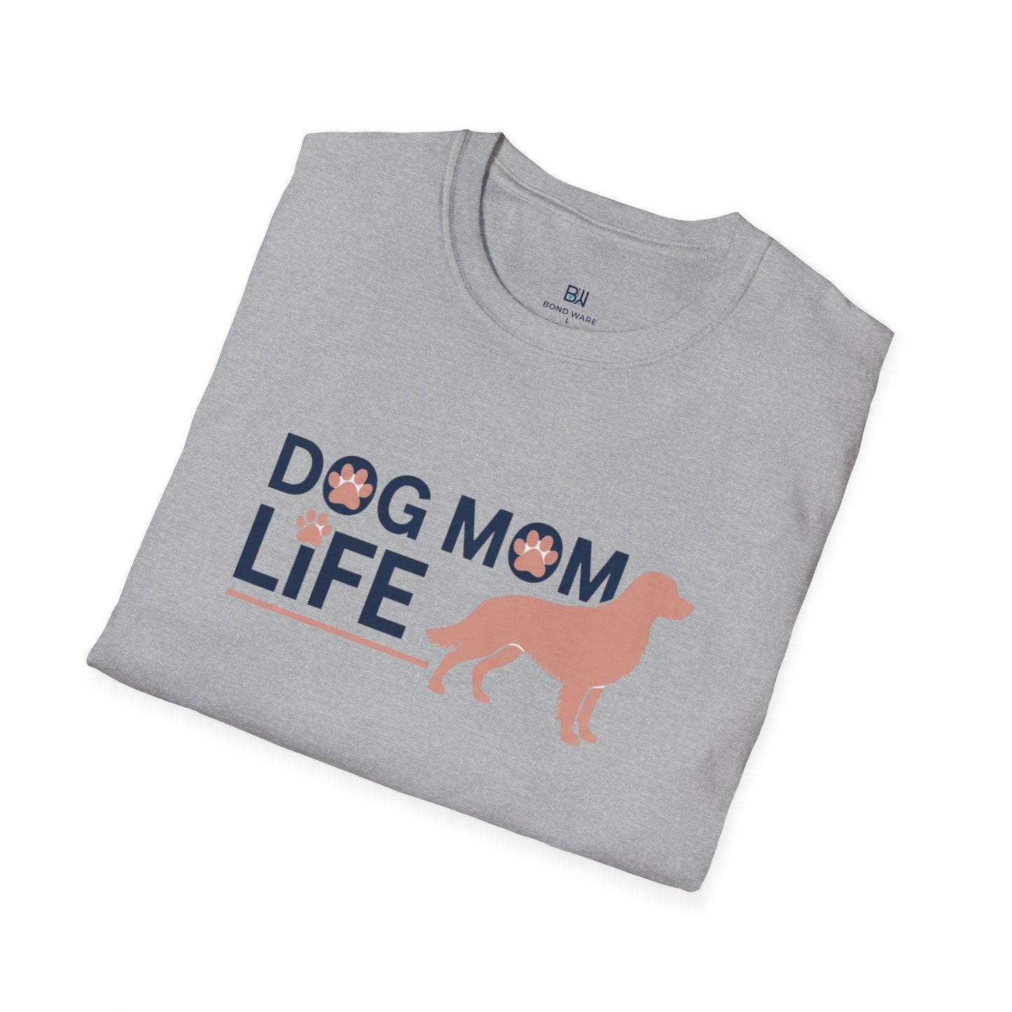 Modern "Dog Mom Life" Graphic T-Shirt