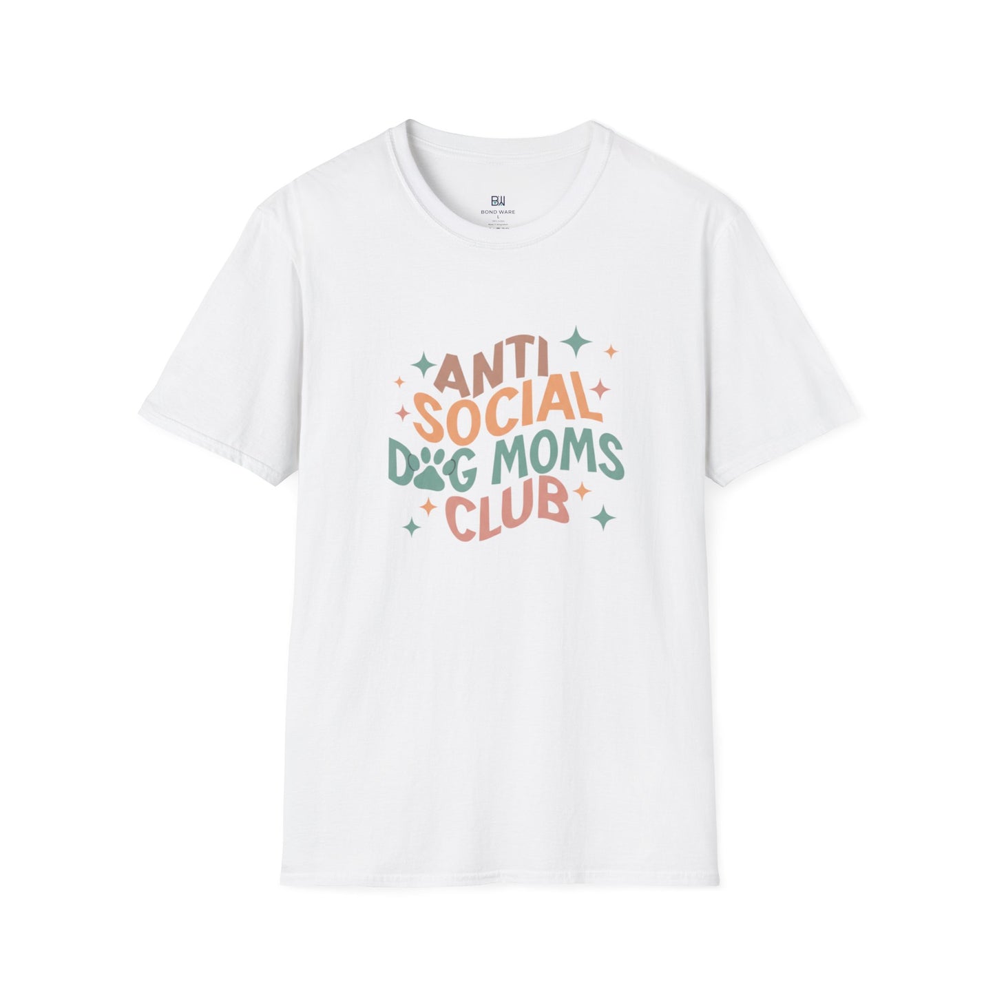 Anti Social Dog Moms Club" Retro T-Shirt