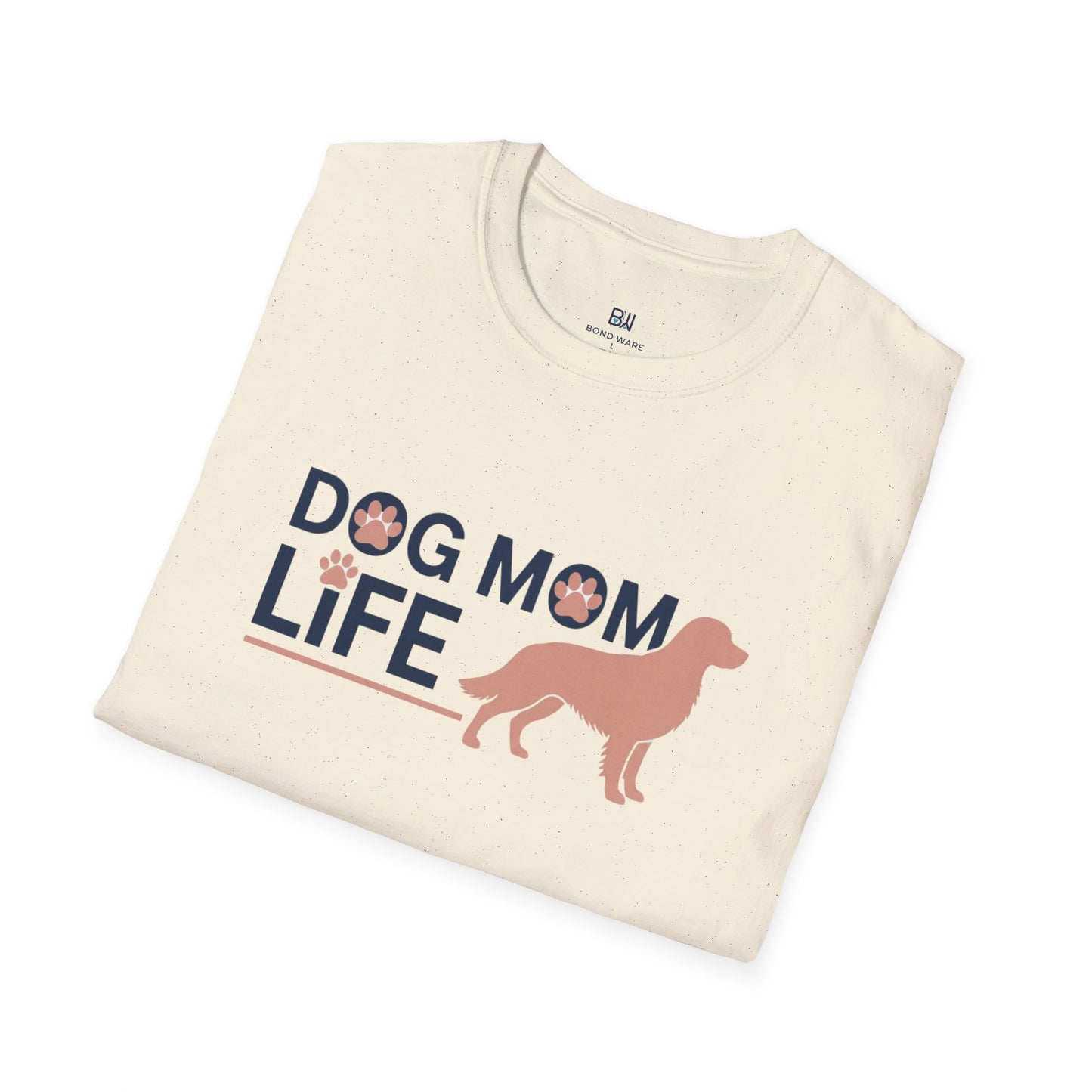 Modern "Dog Mom Life" Graphic T-Shirt