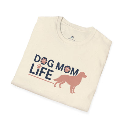 Modern "Dog Mom Life" Graphic T-Shirt