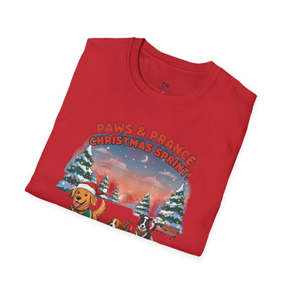 Cute Dogs Christmas Sprint Holiday Race Lover T-Shirt