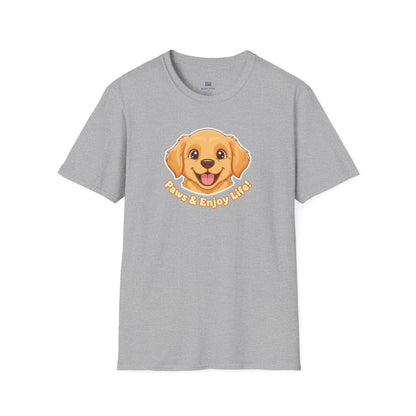 Adorable "Paws & Enjoy Life" Dog Lover Tee