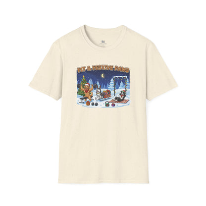 Merry Liftmas Fit & Festive Paws Dog Gym Holiday T-Shirt
