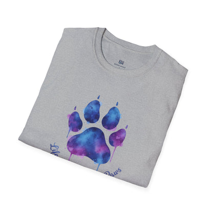 "Life is Better with Paws" Watercolor Paw Tee