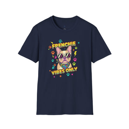 Cool French Bulldog "Vibes Only" T-Shirt