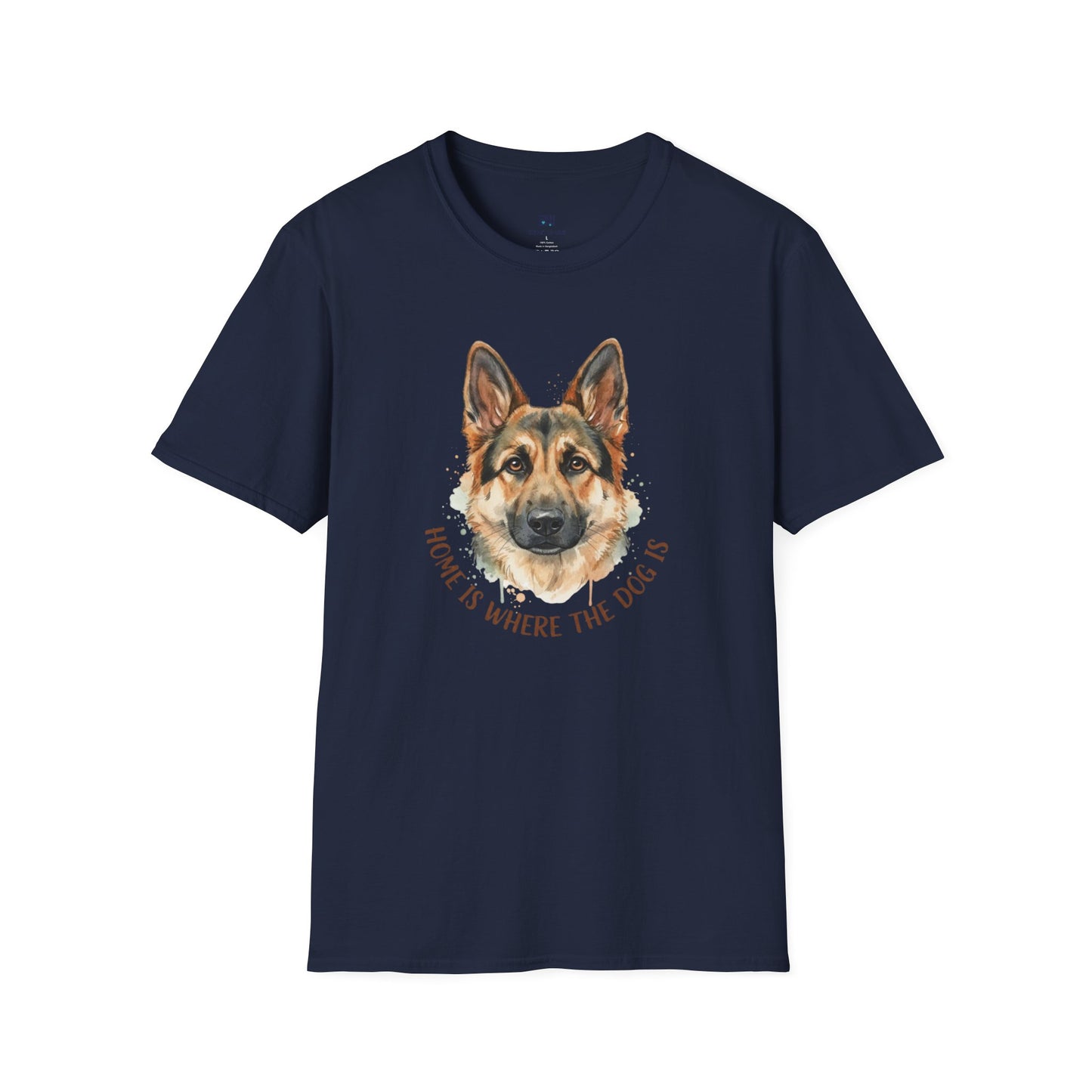 "Home is Where the Dog Is" Watercolor GSD T-Shirt