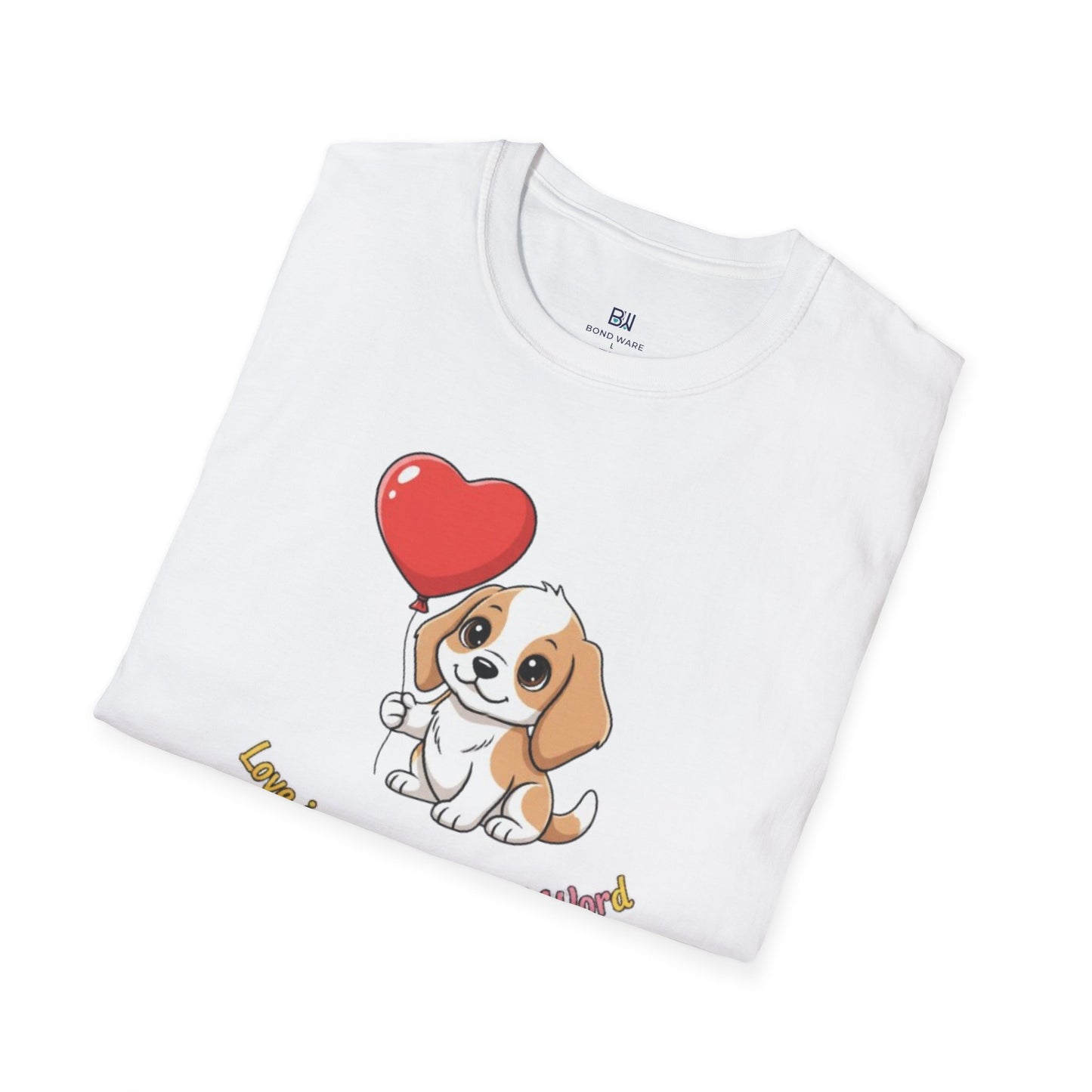 "Love is a Four-Legged Word" Cute Pup Tee