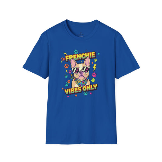 Cool French Bulldog "Vibes Only" T-Shirt