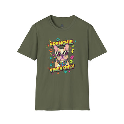 Cool French Bulldog "Vibes Only" T-Shirt