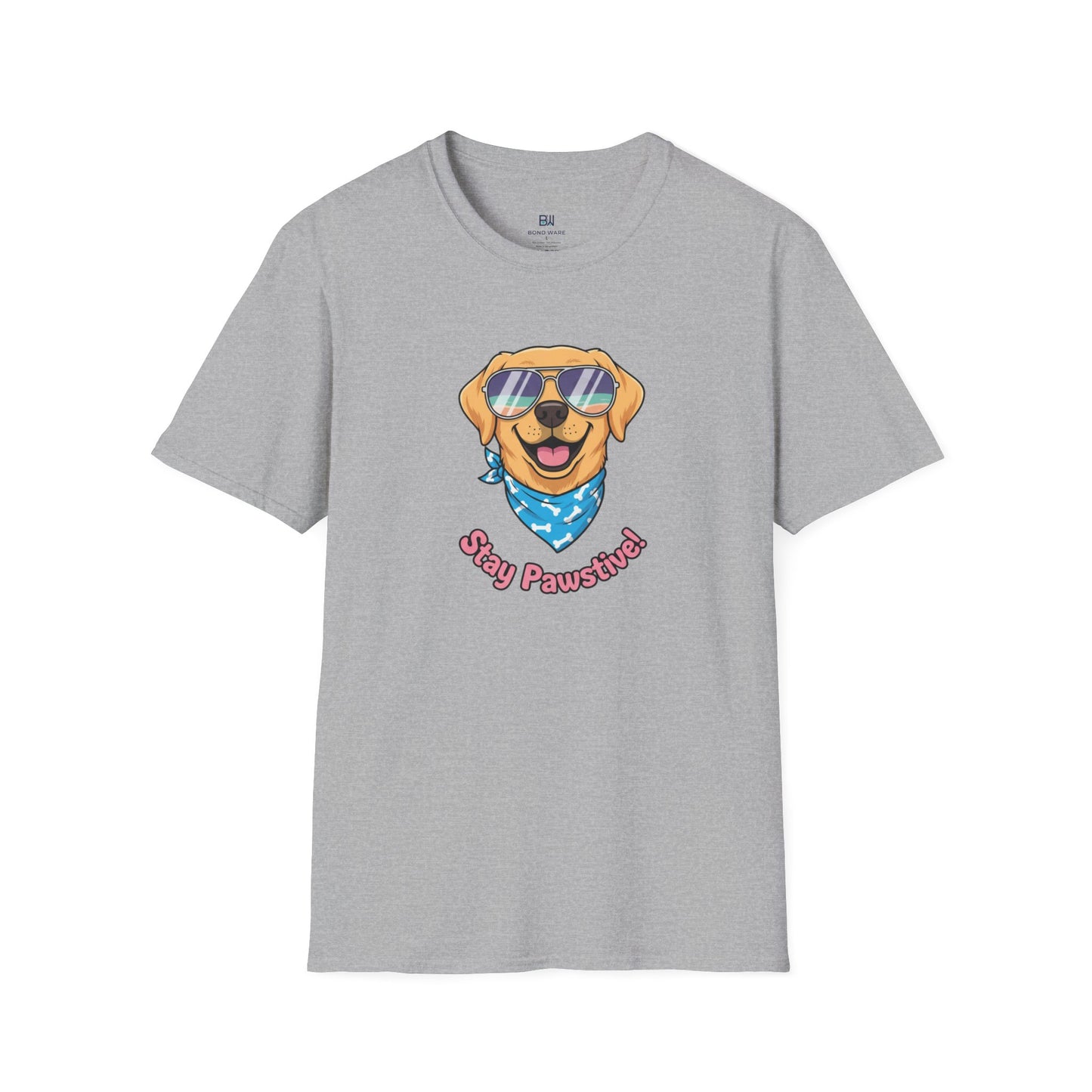 Cool Dog "Stay Pawsitive" Graphic T-Shirt