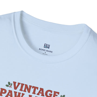 Vintage Paw-lidays Retro Christmas Dog Lover Holiday T-Shirt