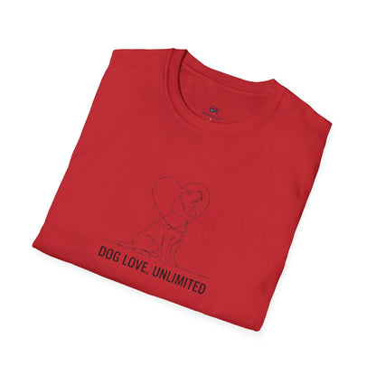 "Dog Love, Unlimited" Minimalist Line Art Tee