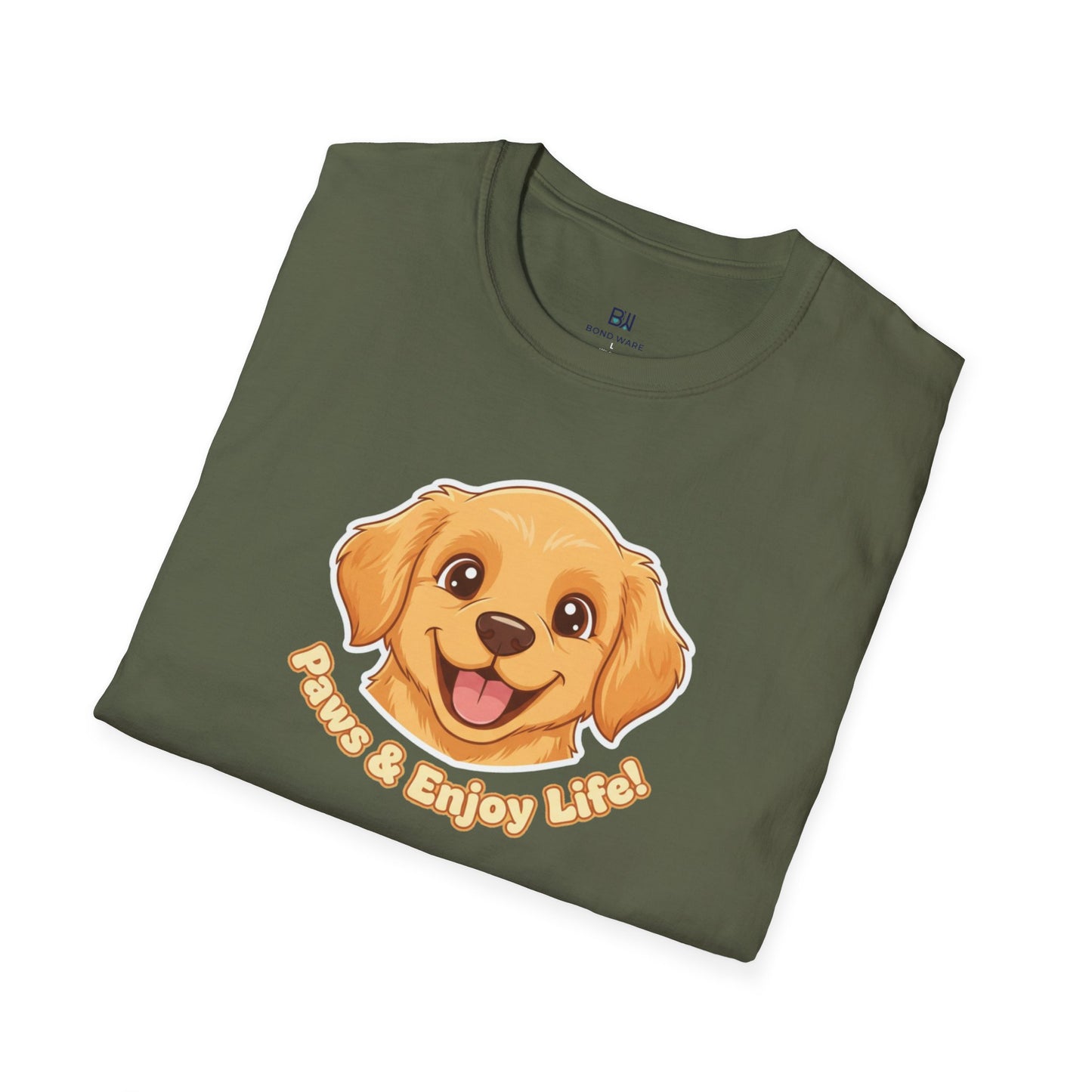 Adorable "Paws & Enjoy Life" Dog Lover Tee