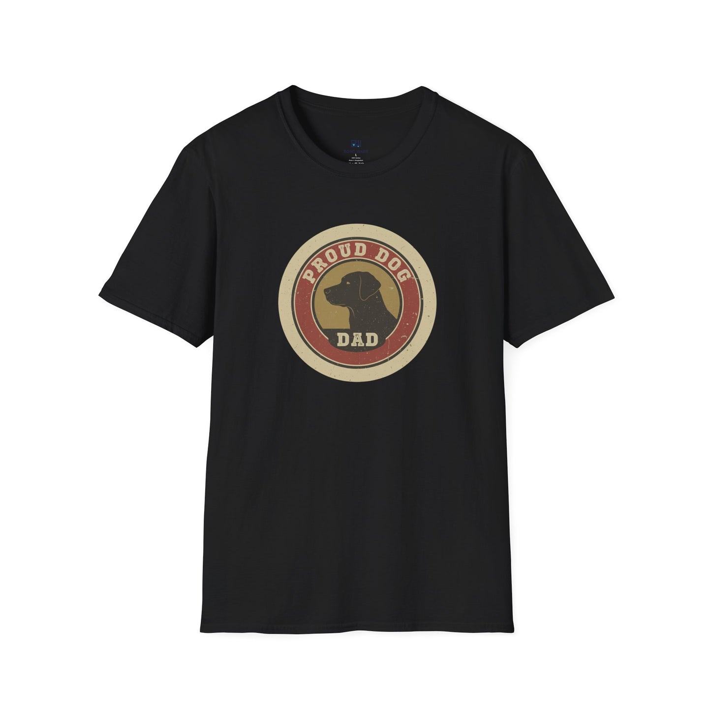 "Proud Dog Dad" Classic Badge Graphic Tee