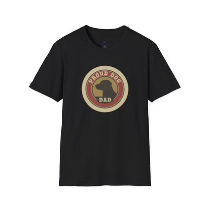 "Proud Dog Dad" Classic Badge Graphic Tee
