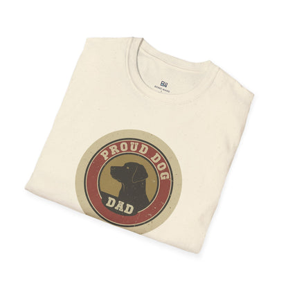 "Proud Dog Dad" Classic Badge Graphic Tee