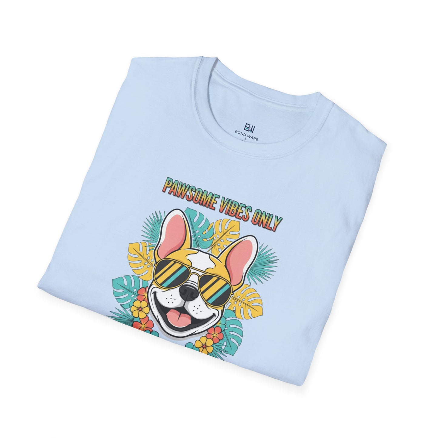 "Pawsome Vibes Only" Summer Frenchie T-Shirt