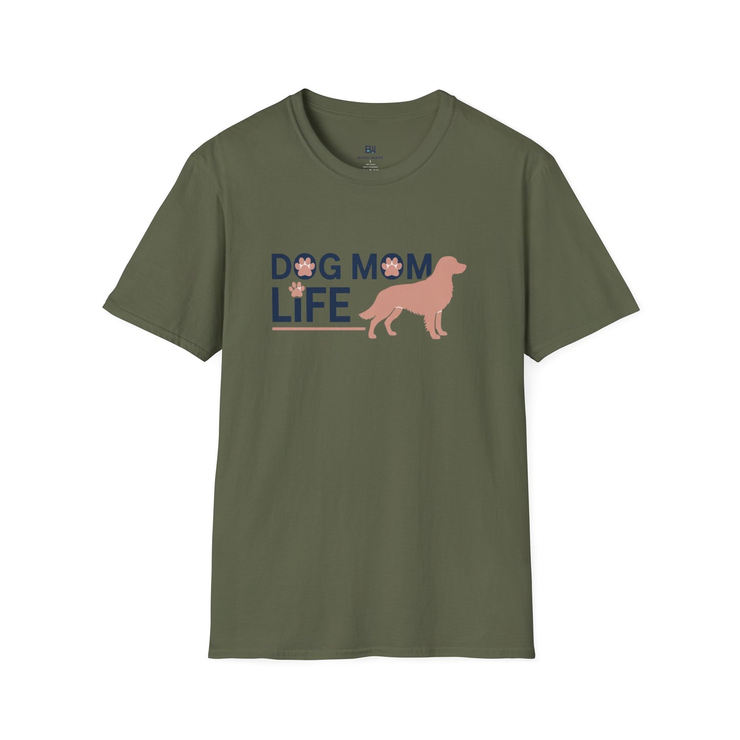 Modern "Dog Mom Life" Graphic T-Shirt