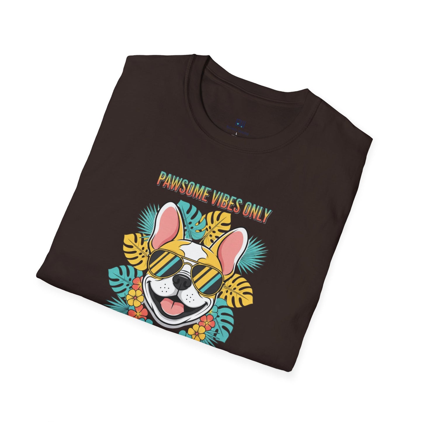 "Pawsome Vibes Only" Summer Frenchie T-Shirt
