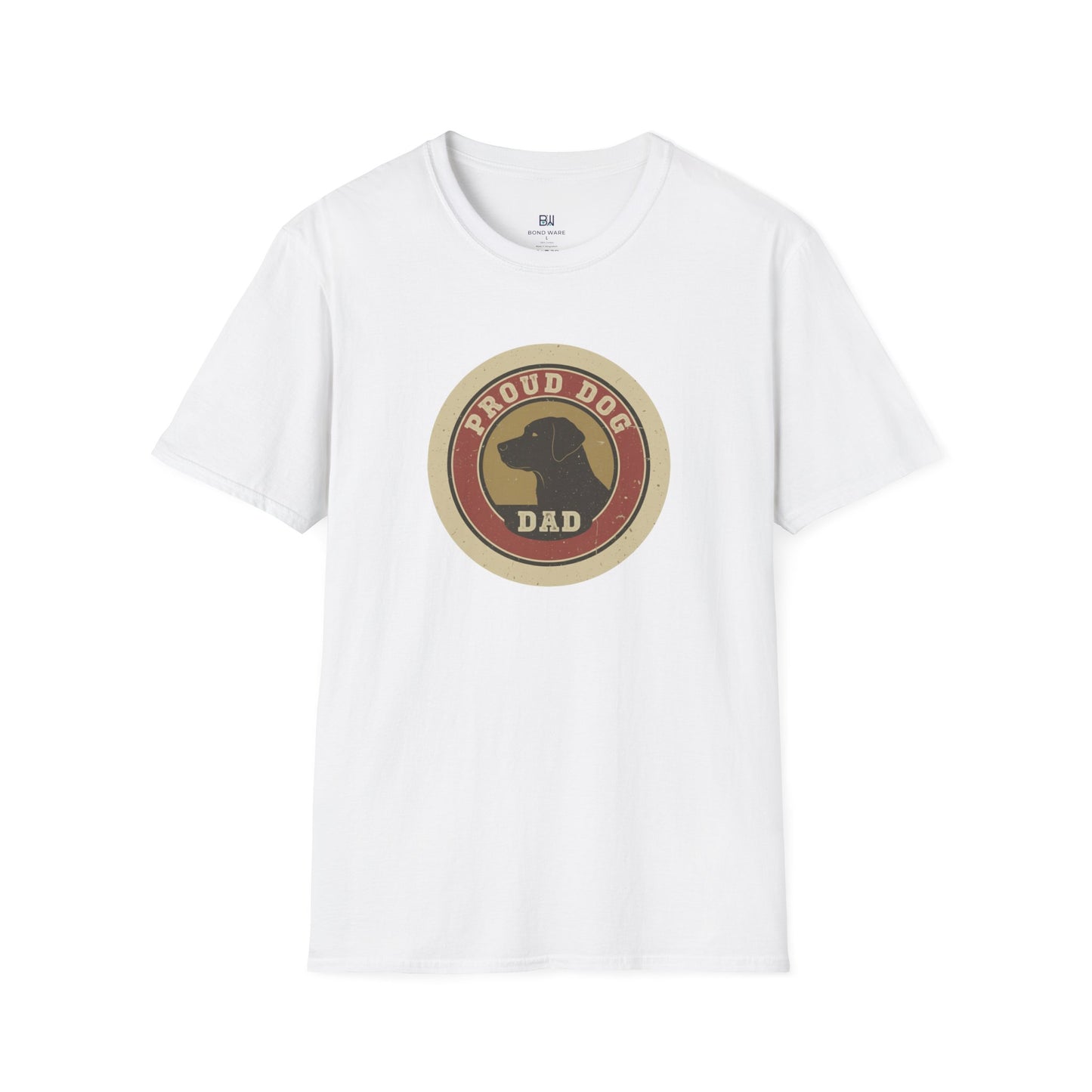 "Proud Dog Dad" Classic Badge Graphic Tee