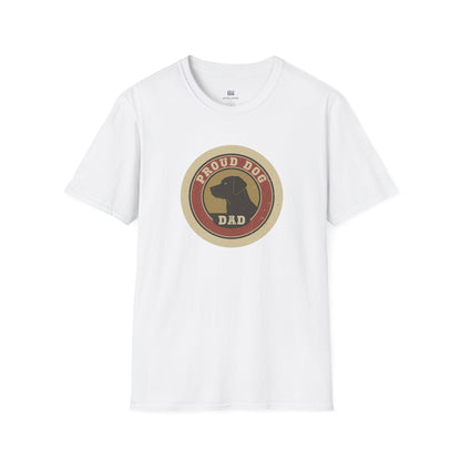 "Proud Dog Dad" Classic Badge Graphic Tee