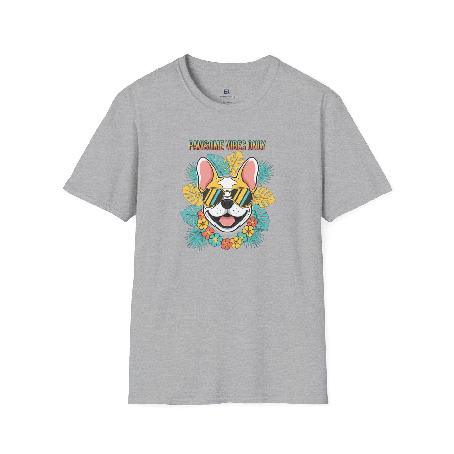 "Pawsome Vibes Only" Summer Frenchie T-Shirt
