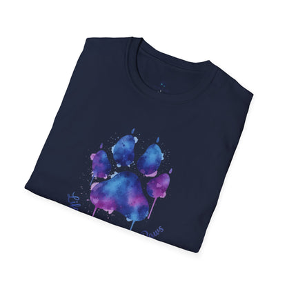 "Life is Better with Paws" Watercolor Paw Tee