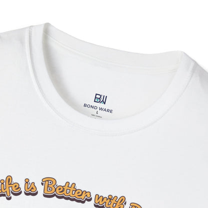 Adorable Dog Stack "Life is Better with Dogs" T-Shirt