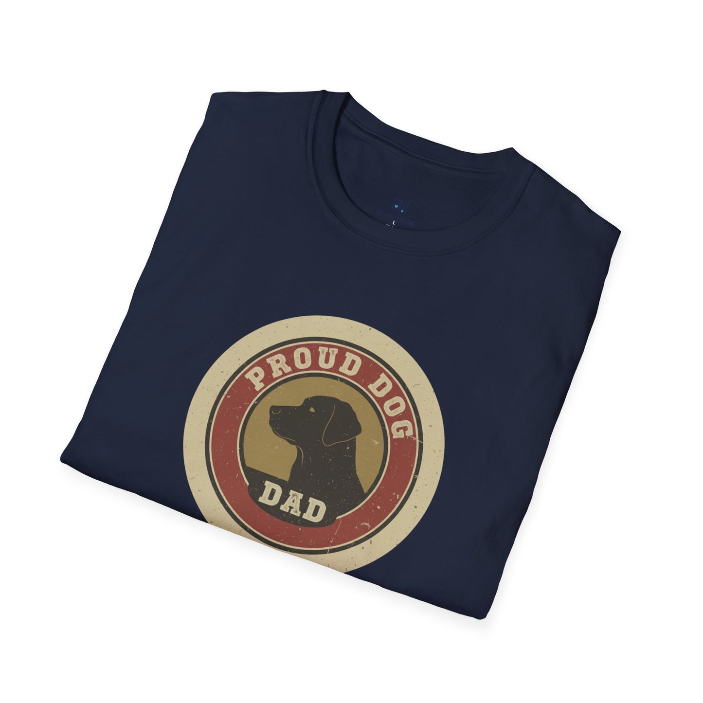 "Proud Dog Dad" Classic Badge Graphic Tee