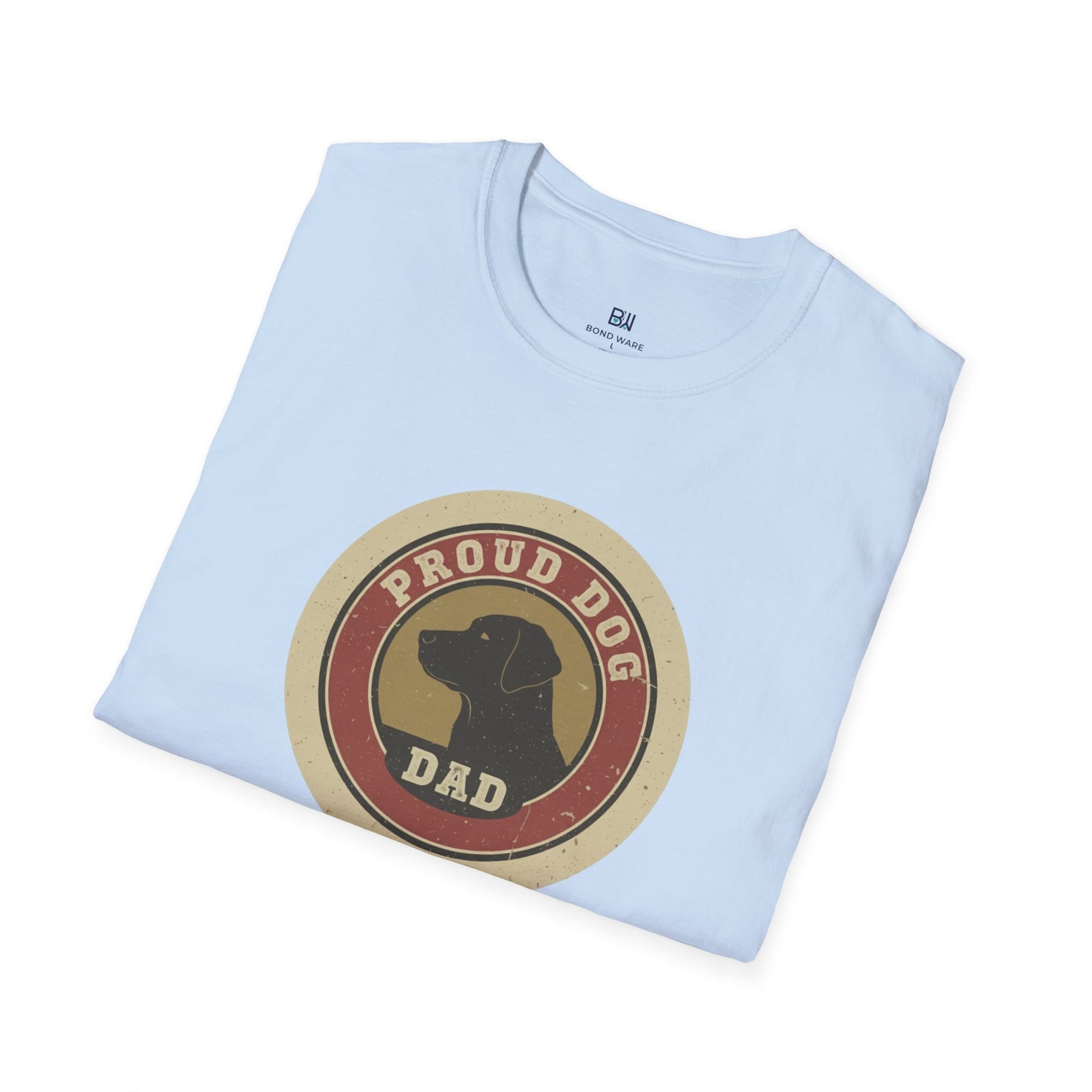 "Proud Dog Dad" Classic Badge Graphic Tee