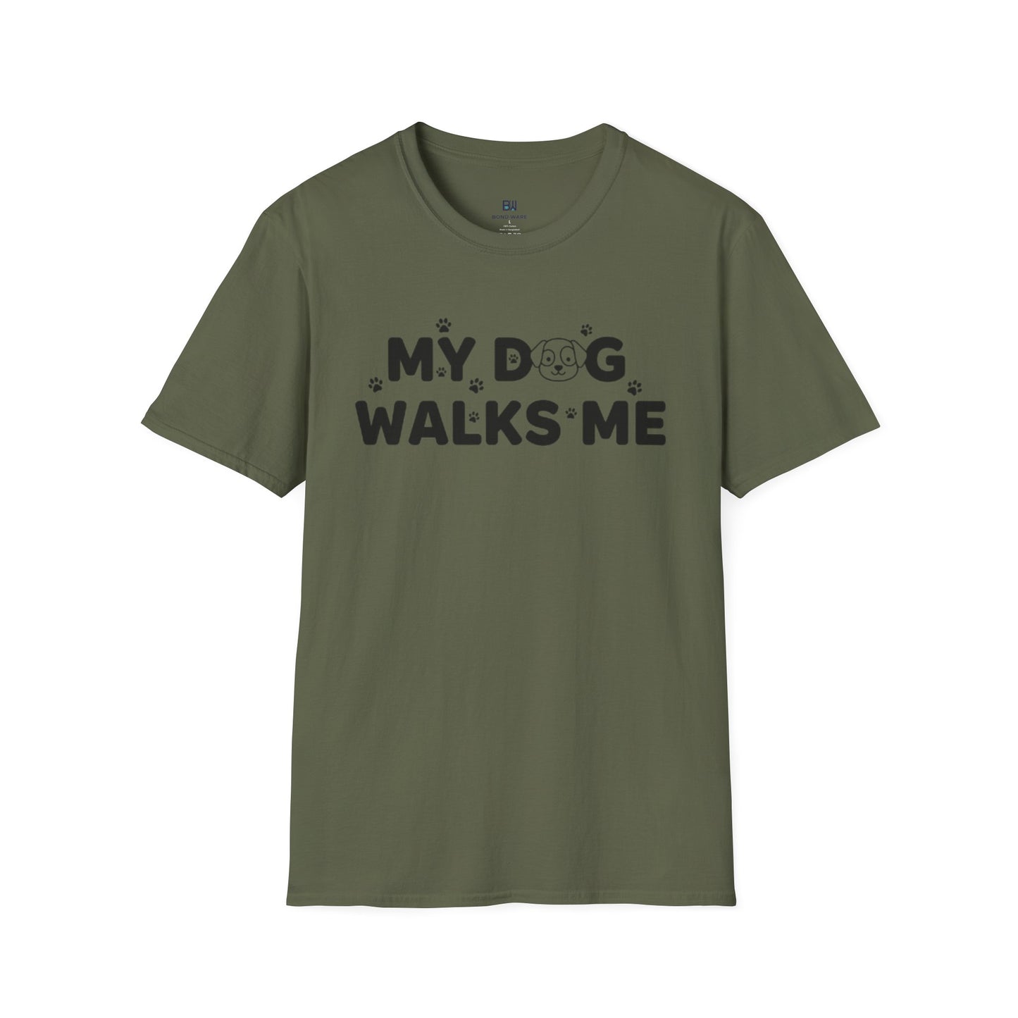 Funny Dog Lover "My Dog Walks Me" T-Shirt
